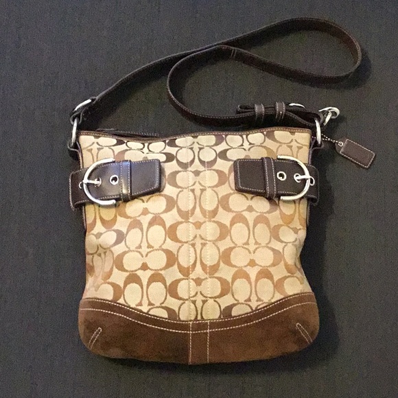 Brown and tan Coach purse - Picture 1 of 3